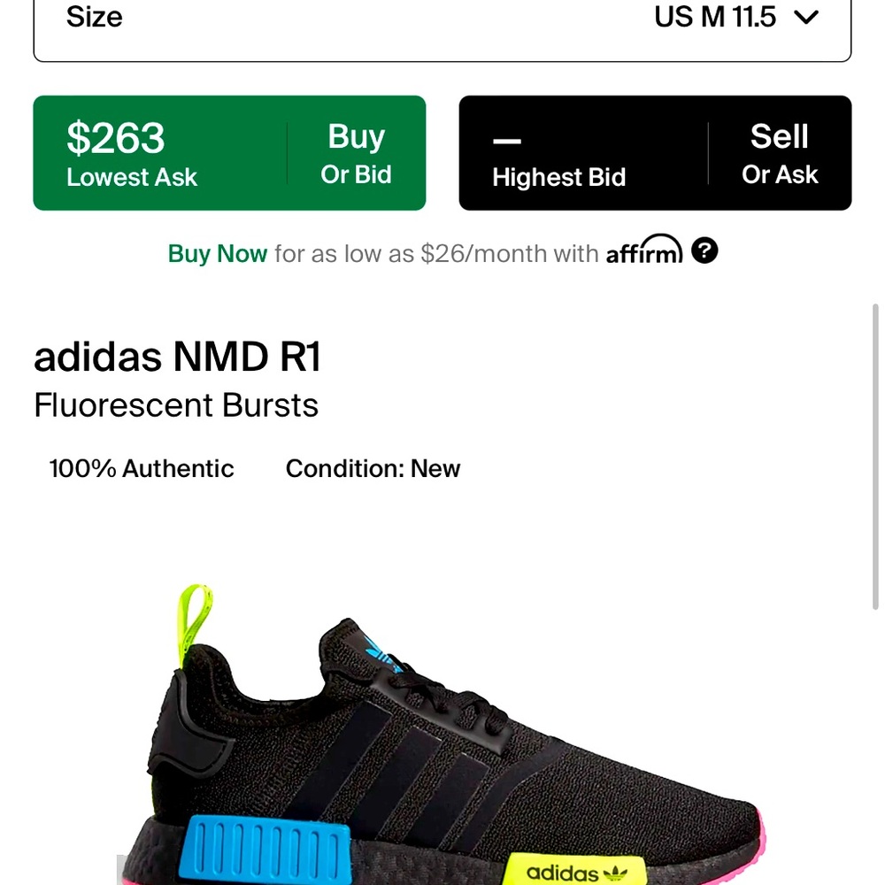 Adidas NMD Fluorescent Bursts.